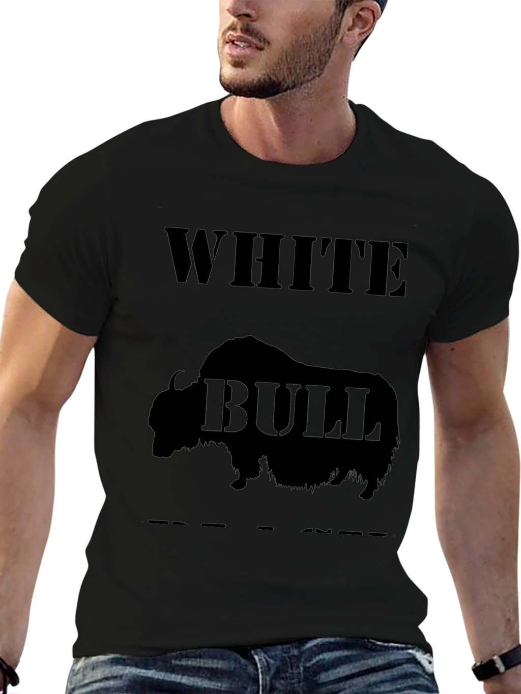 White Bull Graphic Tee - Bold & Unique Design