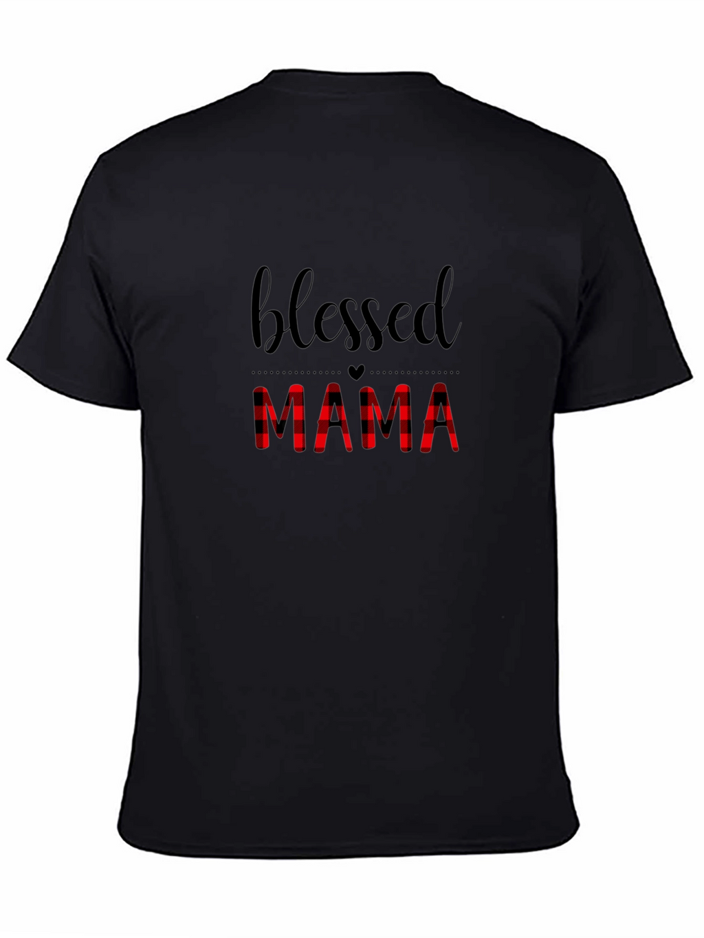 Blessed Mama Plaid Graphic T-Shirt