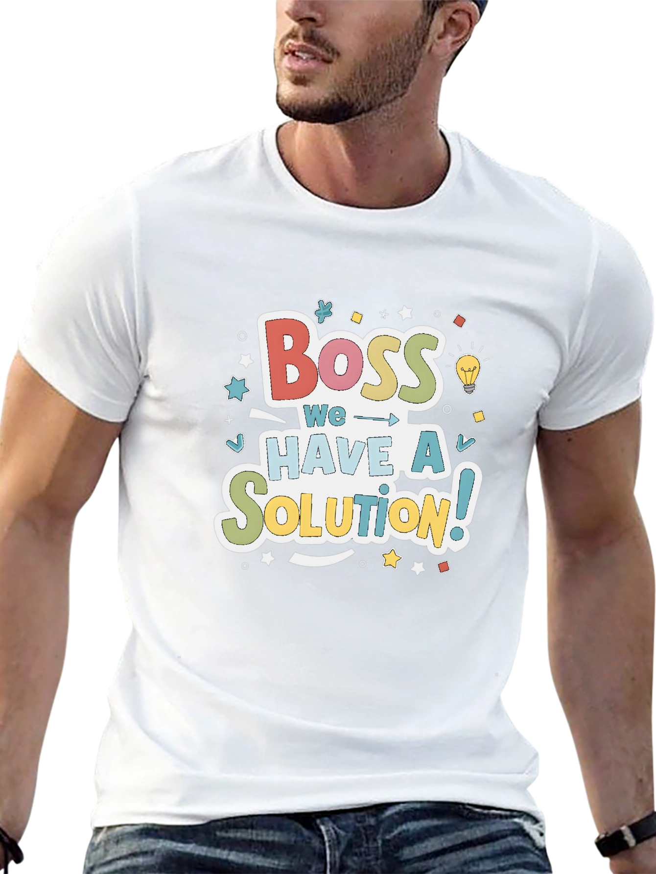 Boss We Have a Solution! Crewneck T-Shirt