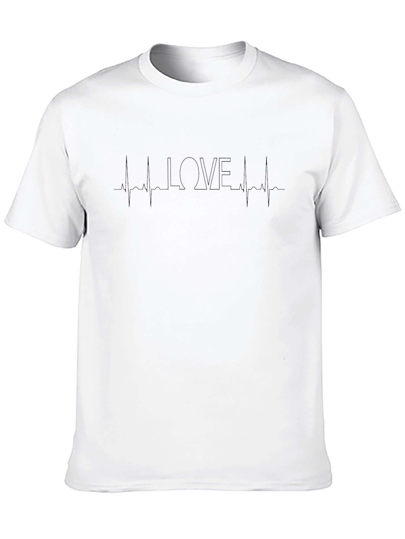 Love Heartbeat Graphic Tee - Black