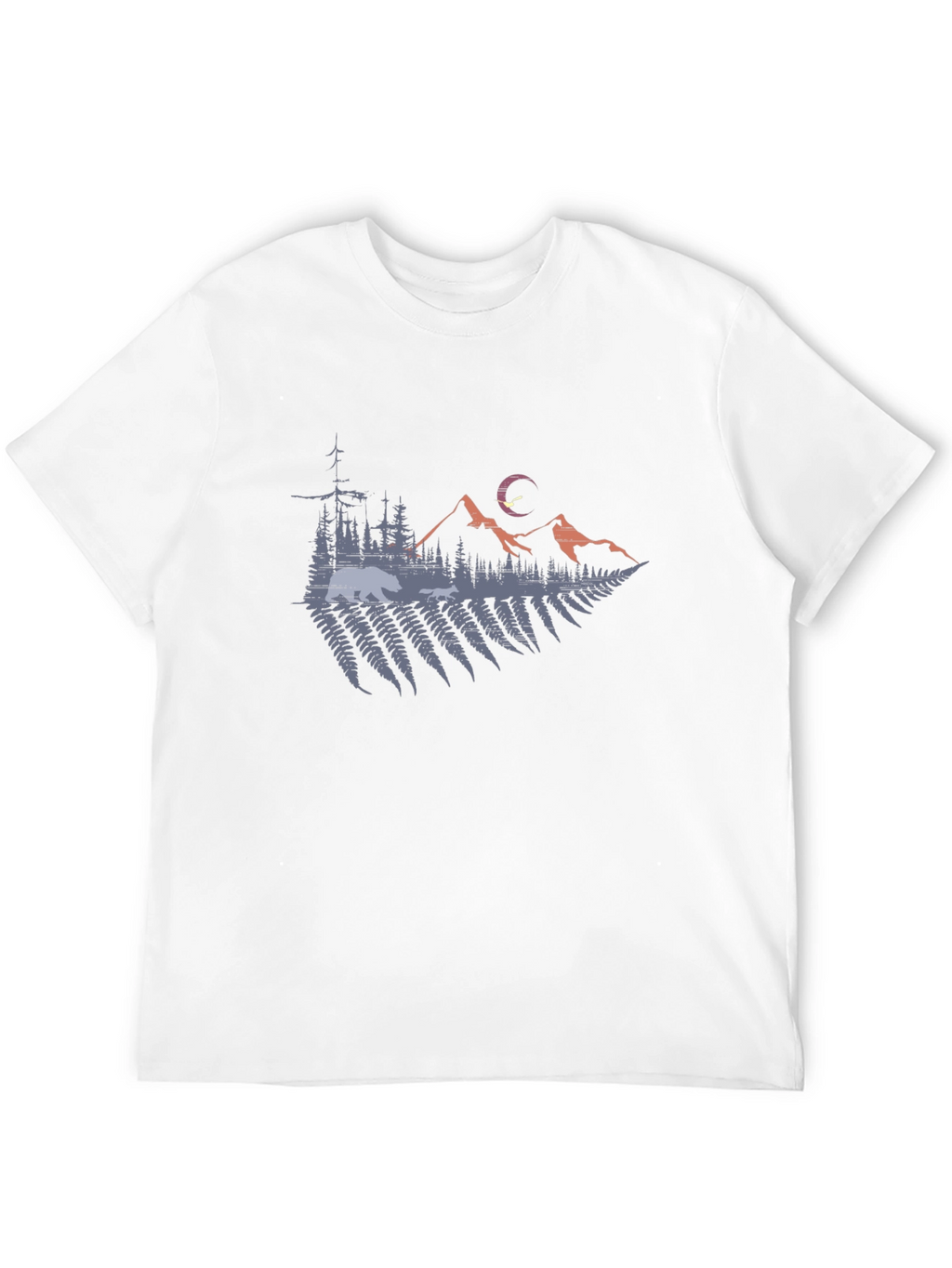 Nature Scene Graphic Tee - Mens Black T-Shirt