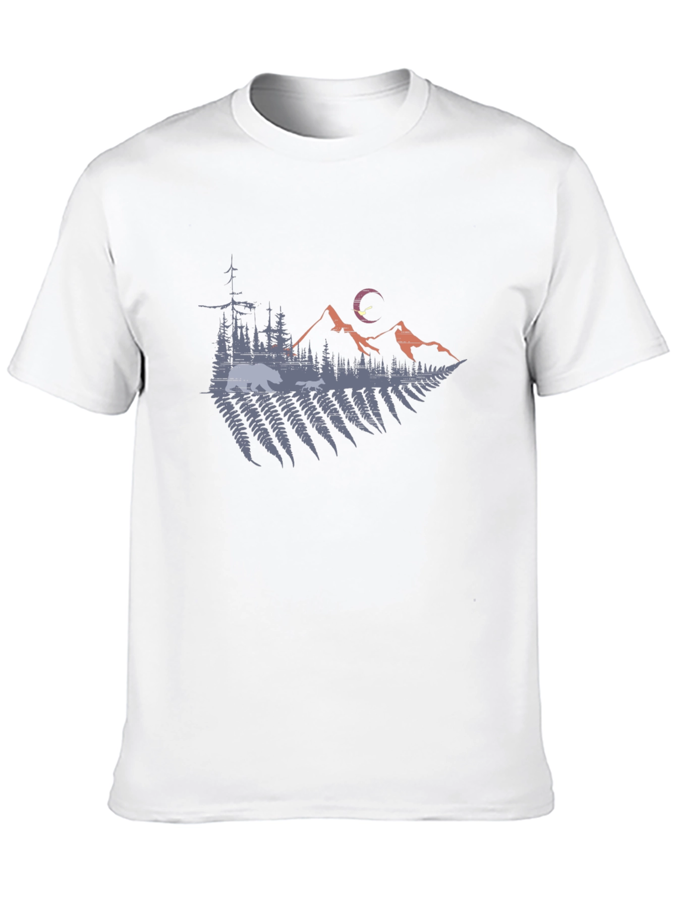 Nature Scene Graphic Tee - Mens Black T-Shirt