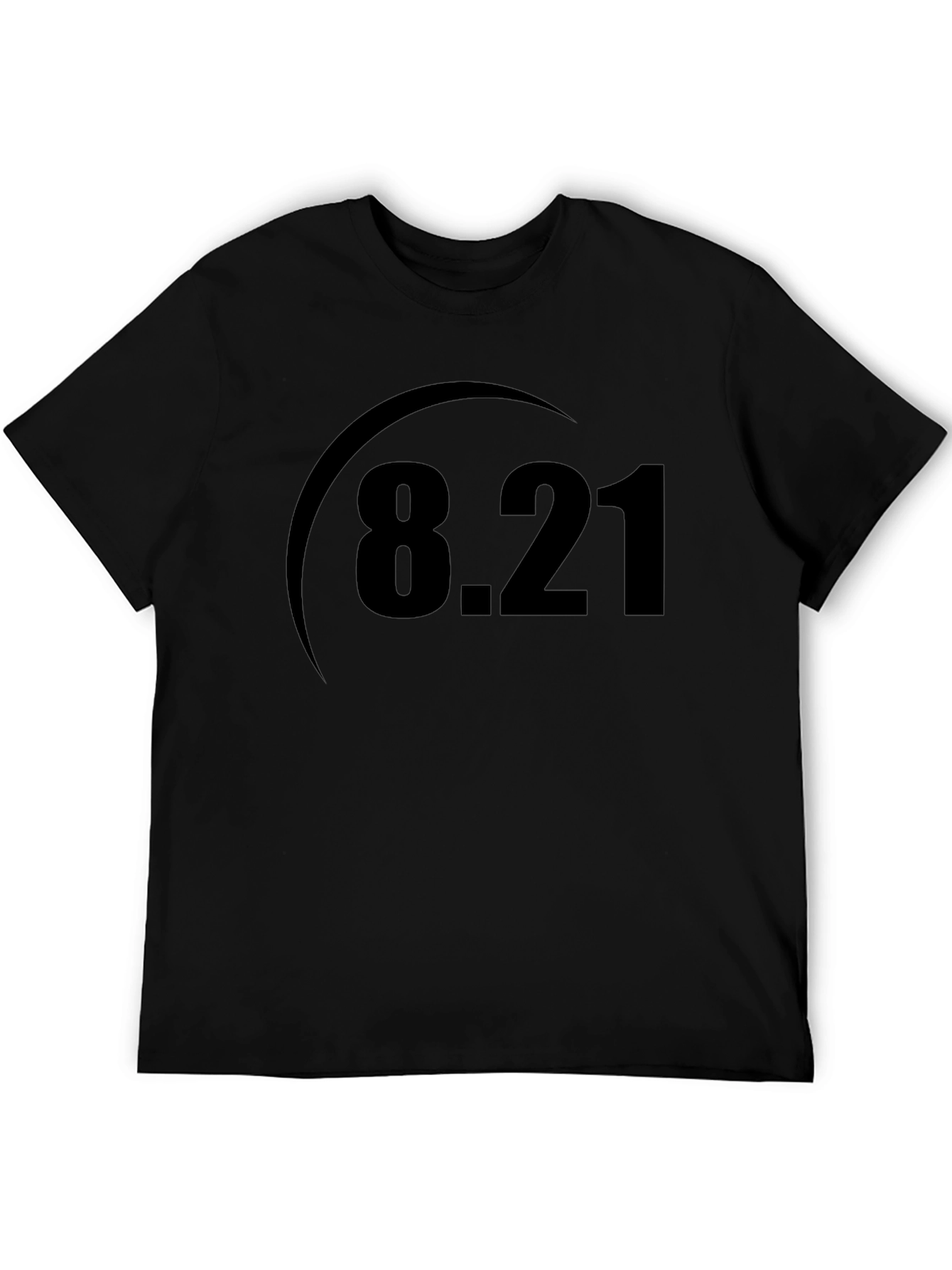 8.21 Graphic Tee - Classic Black Cotton T-Shirt