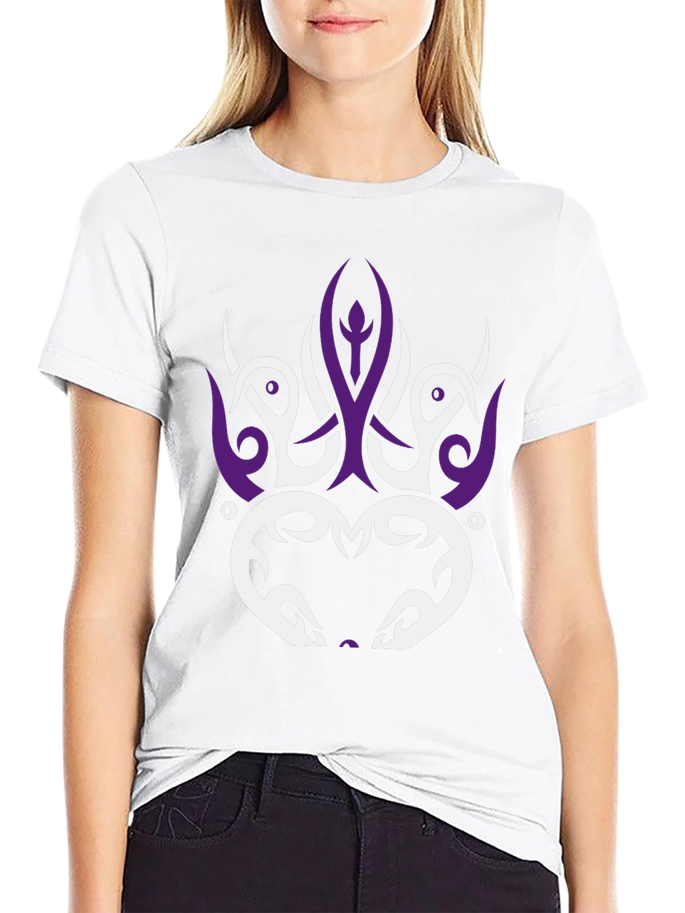 Tribal Design Black T-Shirt