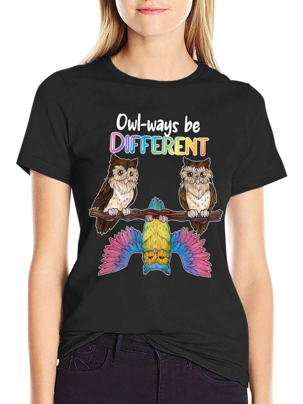 Owl-ways Be Different Graphic T-Shirt