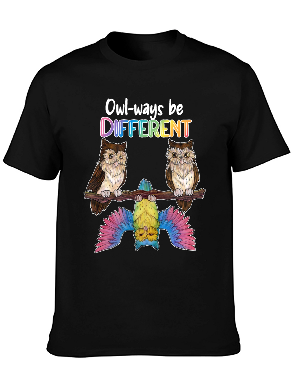 Owl-ways Be Different Graphic T-Shirt