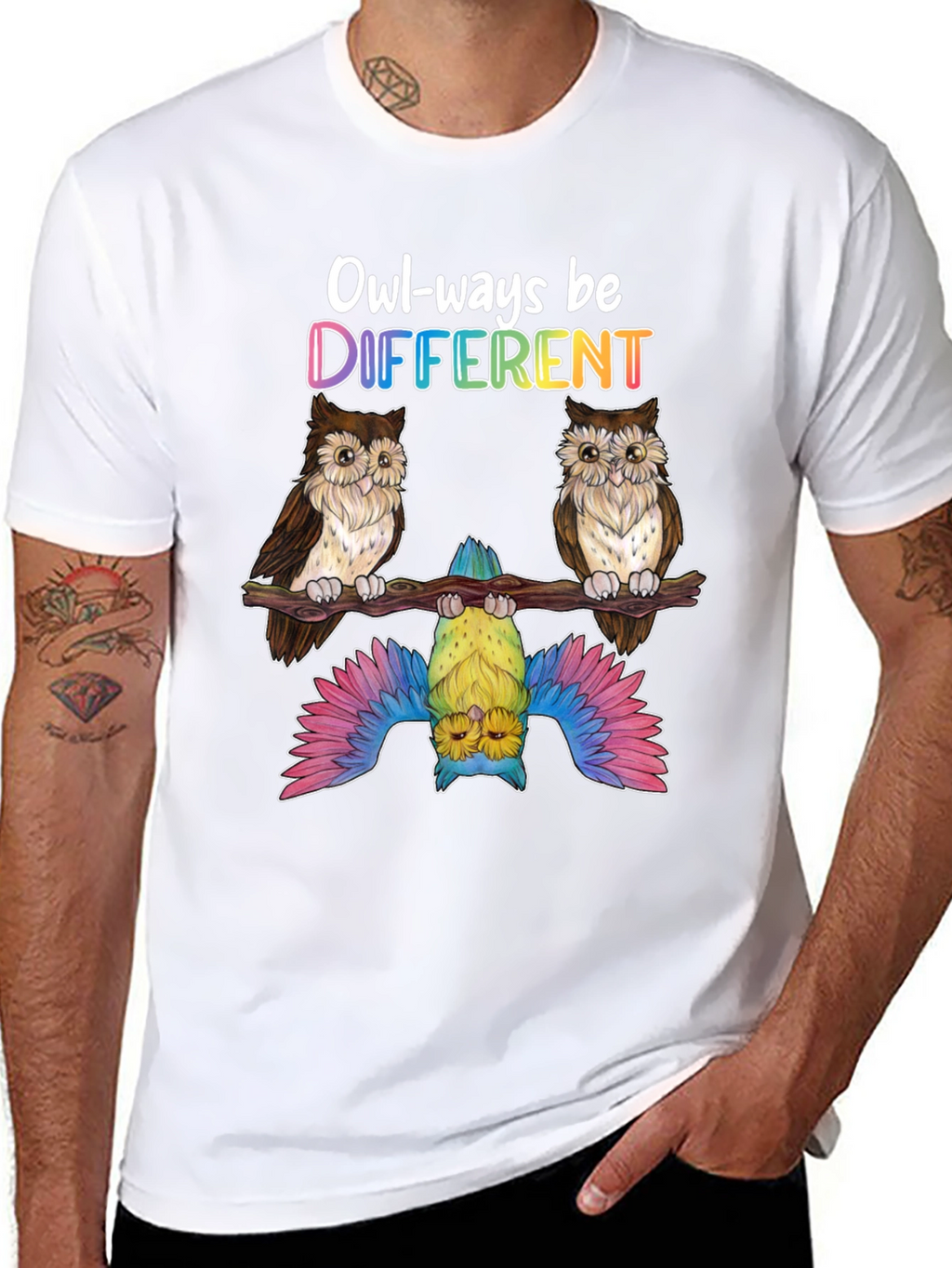 Owl-ways Be Different Graphic T-Shirt