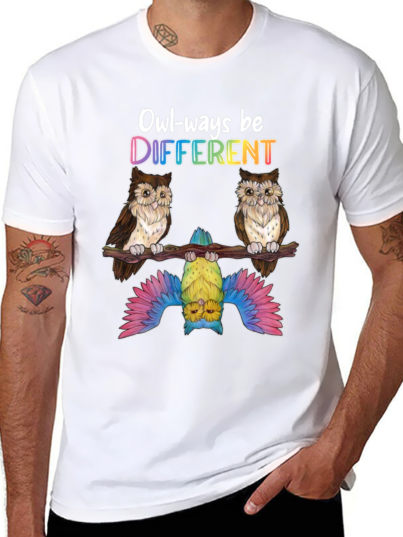 Owl-ways Be Different Graphic T-Shirt
