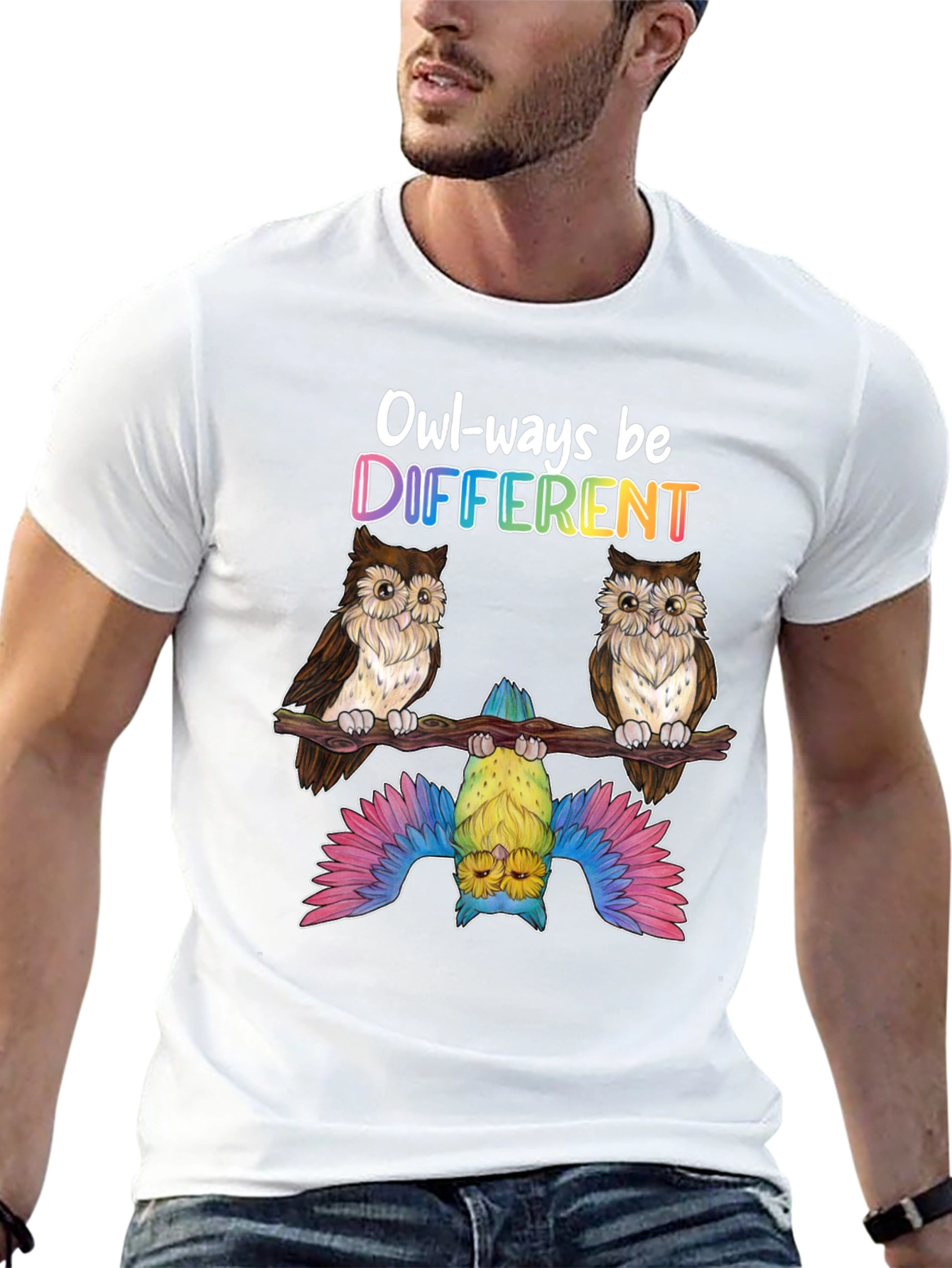 Owl-ways Be Different Graphic T-Shirt