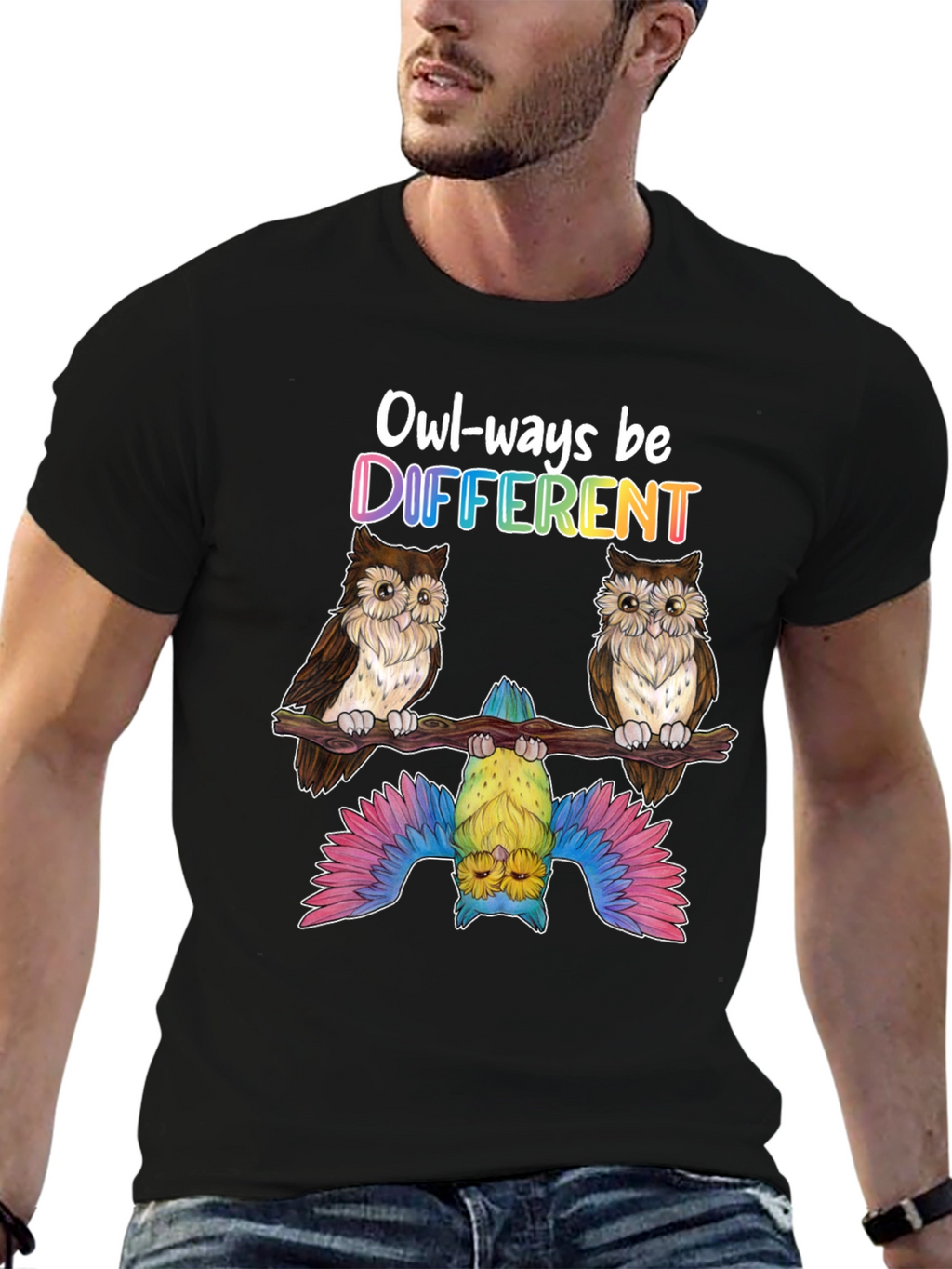Owl-ways Be Different Graphic T-Shirt