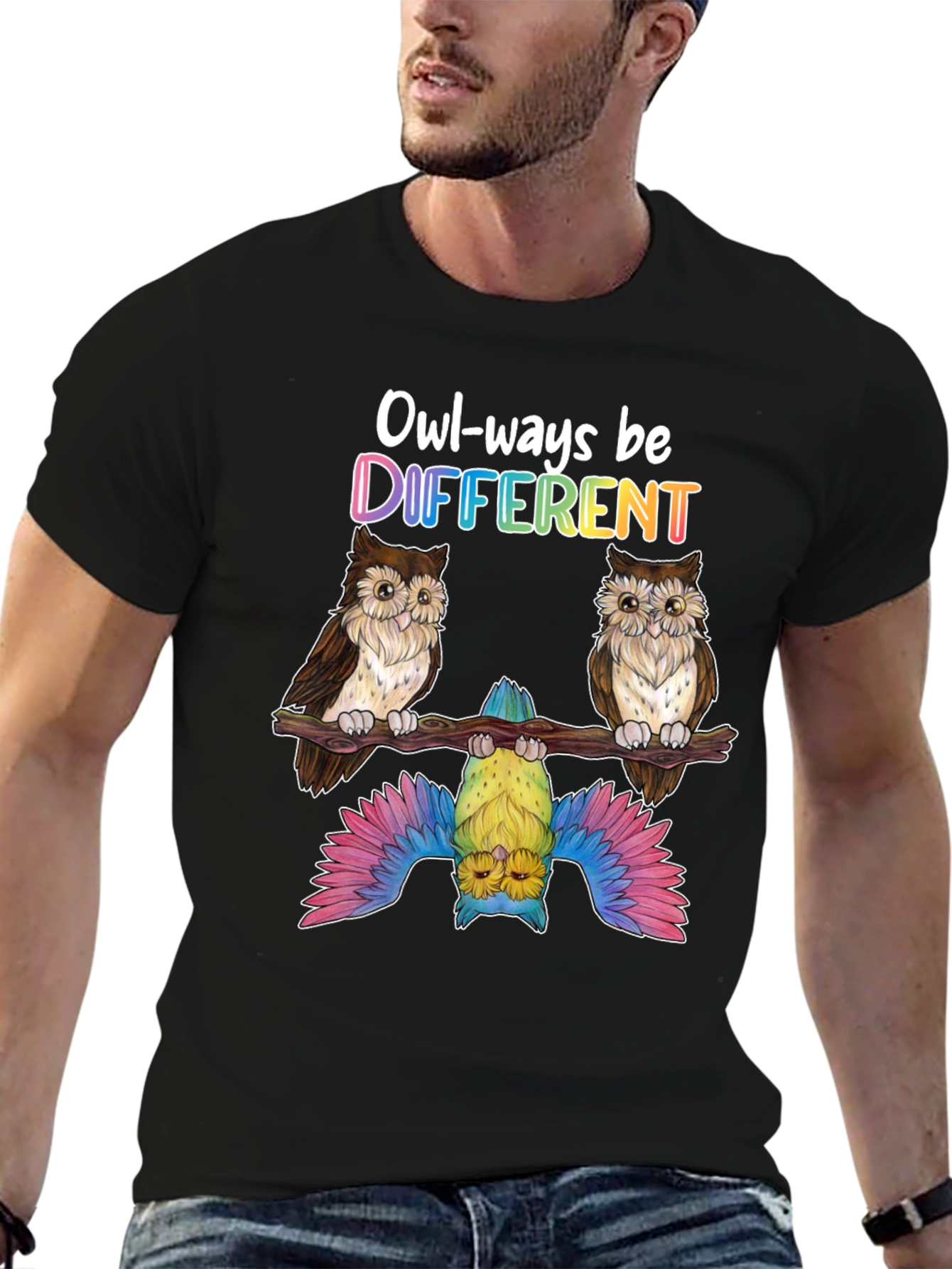 Owl-ways Be Different Graphic T-Shirt