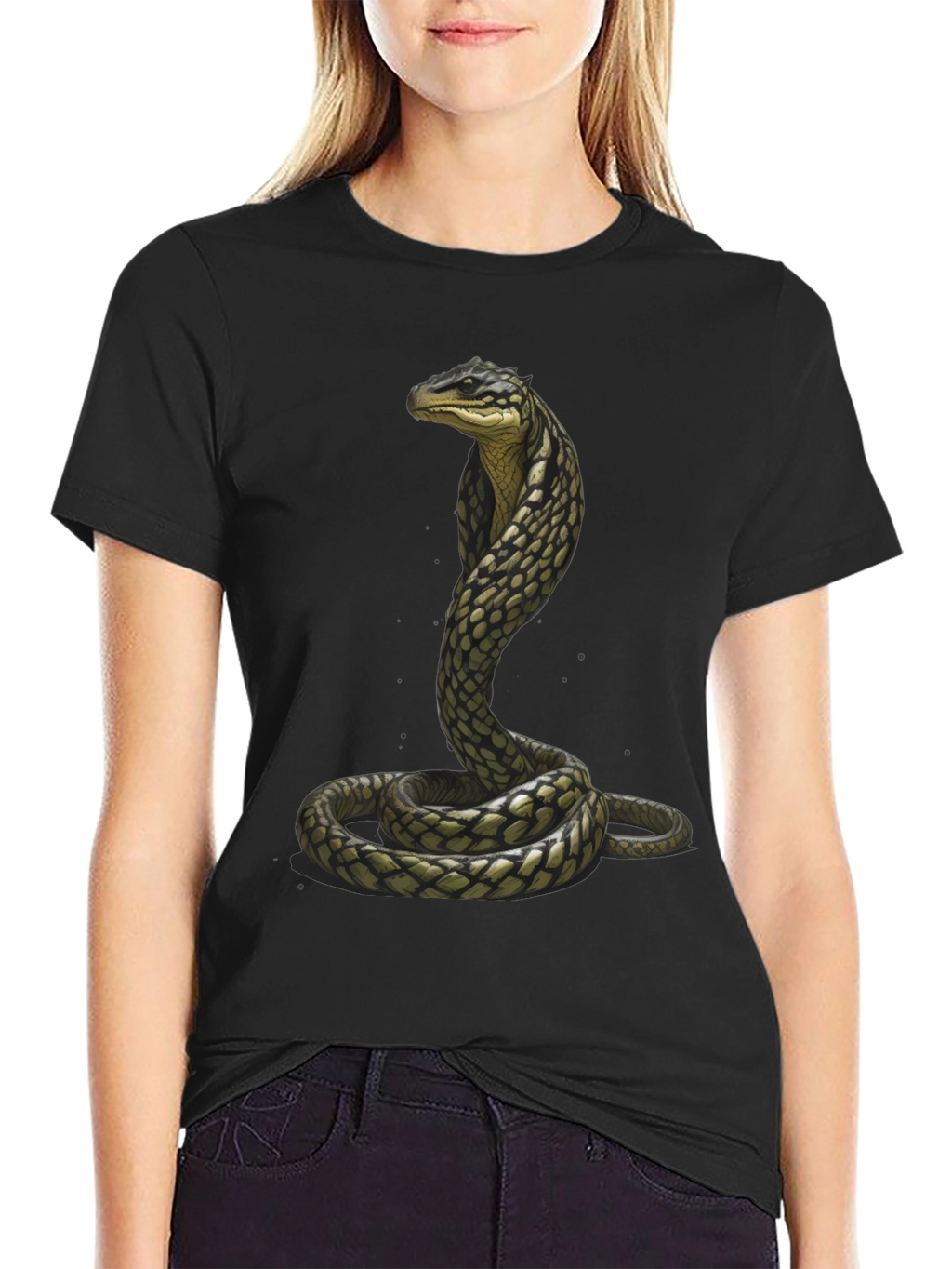 Cobra Graphic Tee - Stylish Snake Print T-Shirt
