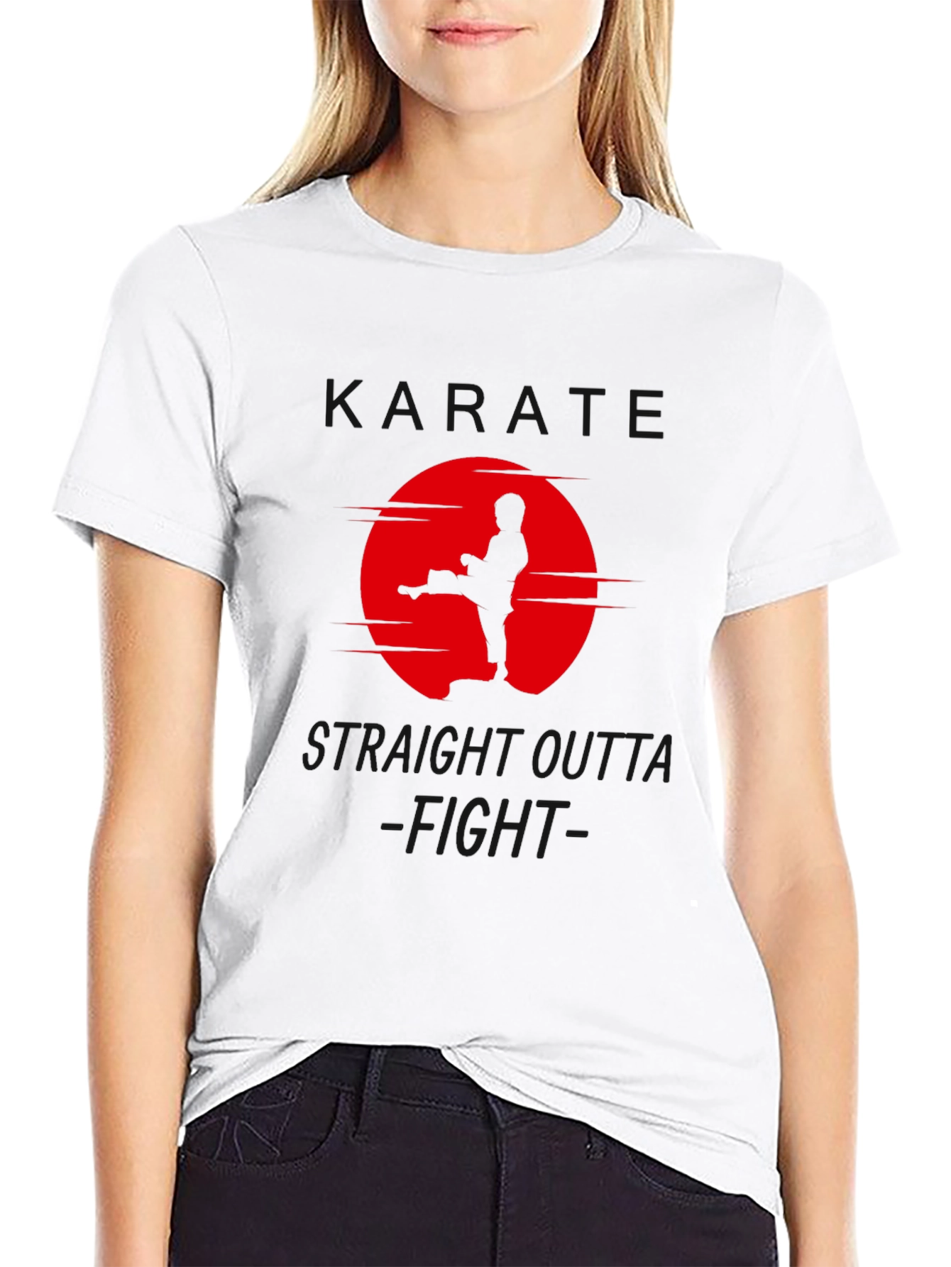 Karate Black T-Shirt: Straight Outta Fight