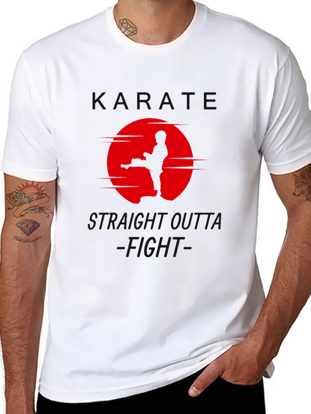 Karate Black T-Shirt: Straight Outta Fight