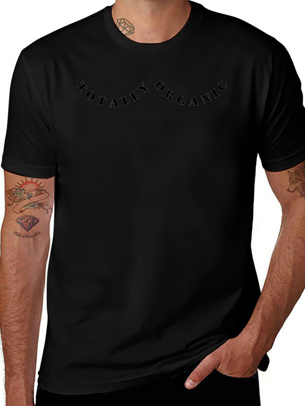 Totally Organic Mens Black T-Shirt