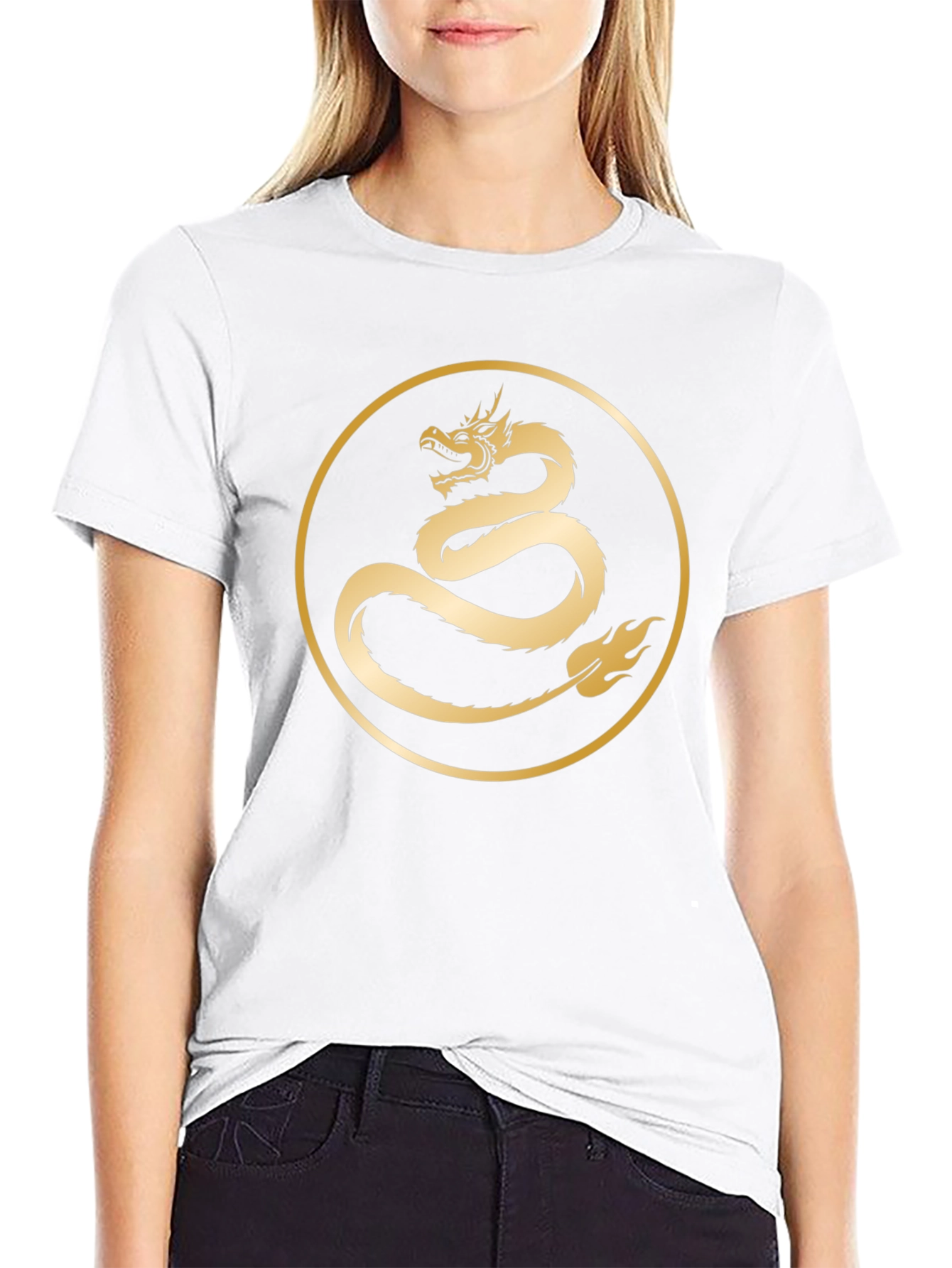 Dragon Circle Graphic Tee - Black