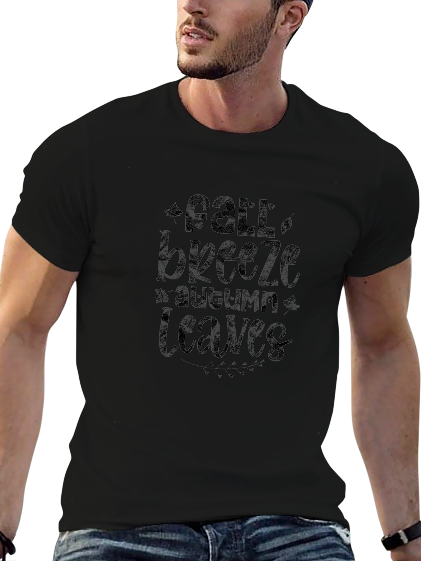Fall Breeze Autumn Leaves Graphic T-Shirt