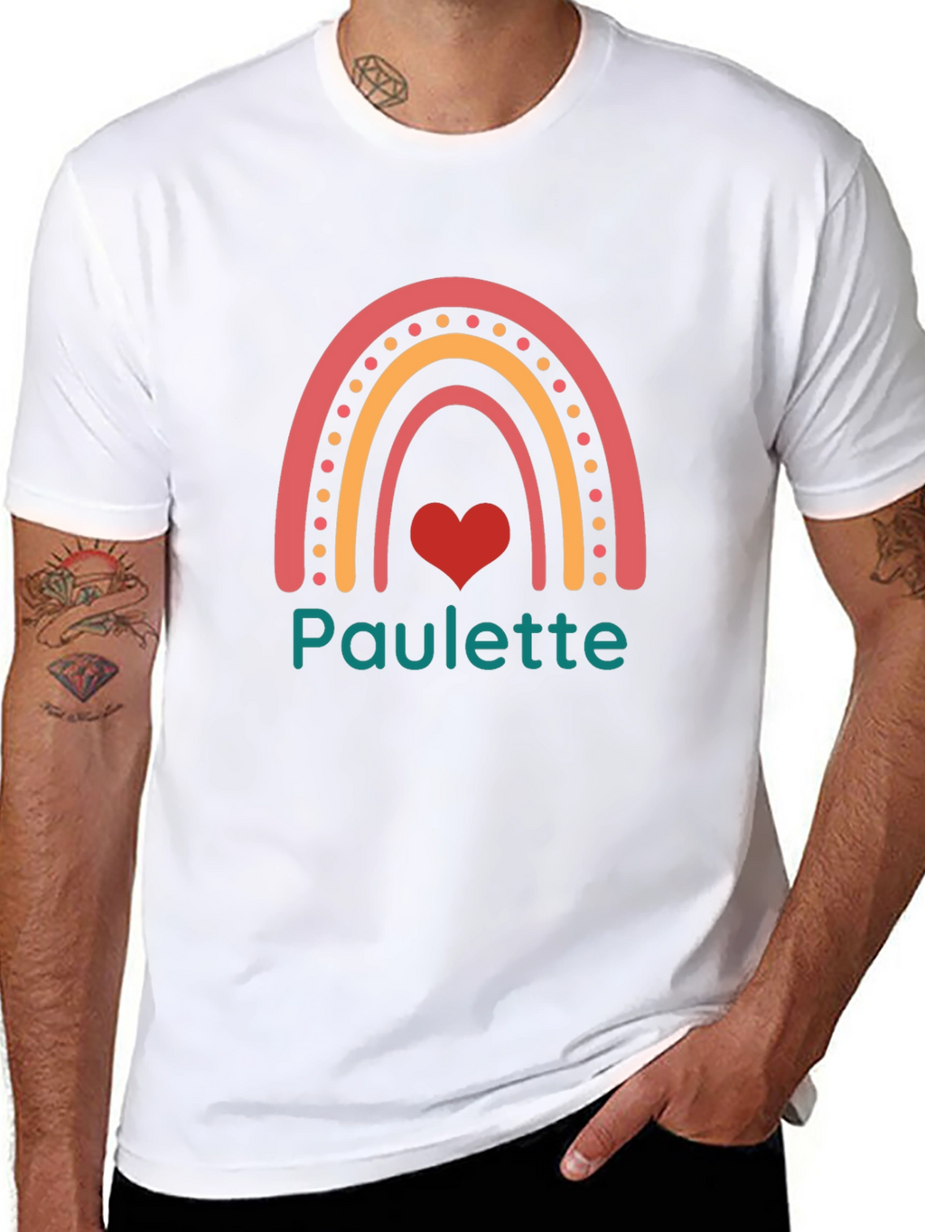 Paulette Rainbow Heart Graphic Tee