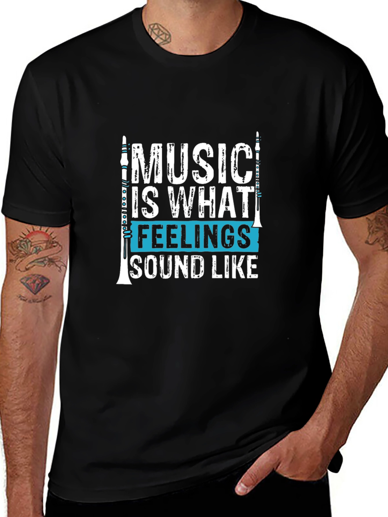 Music Is What Feelings Sound Like Graphic T-Shirt