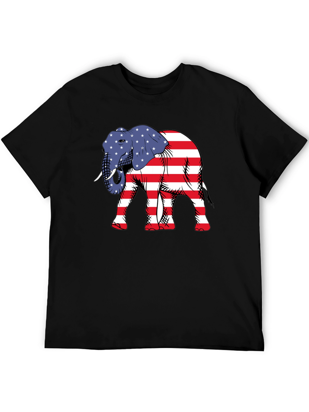 Patriotic Elephant Graphic T-Shirt