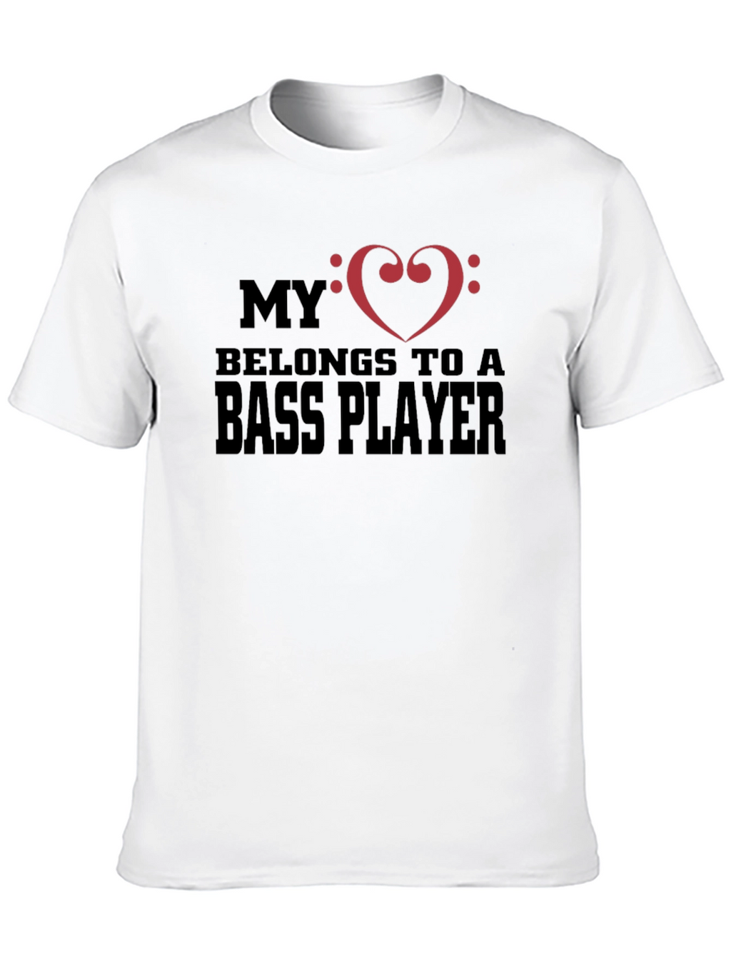 Bass Player Heart T-Shirt - Music Lover Tee