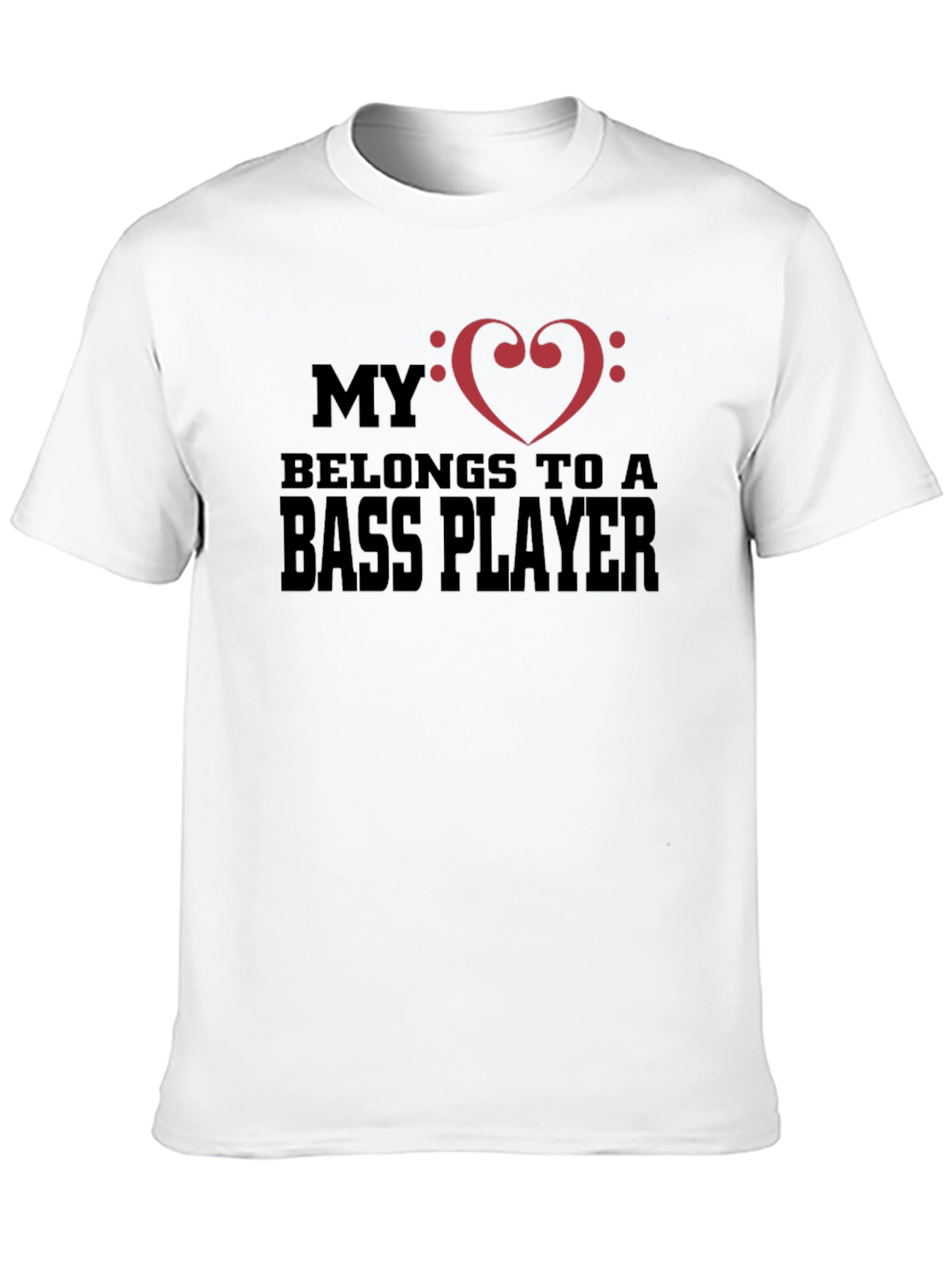 Bass Player Heart T-Shirt - Music Lover Tee