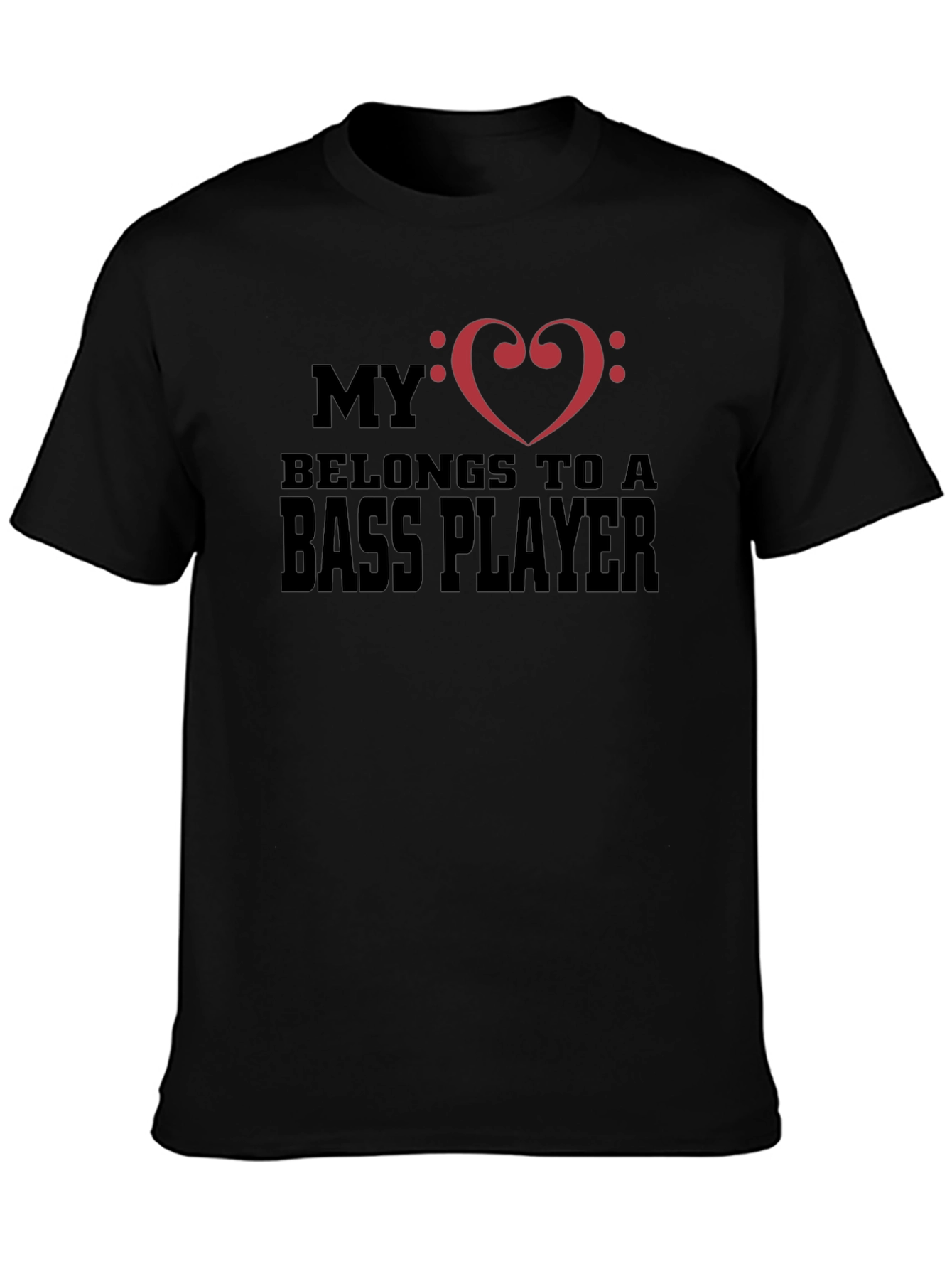 Bass Player Heart T-Shirt - Music Lover Tee