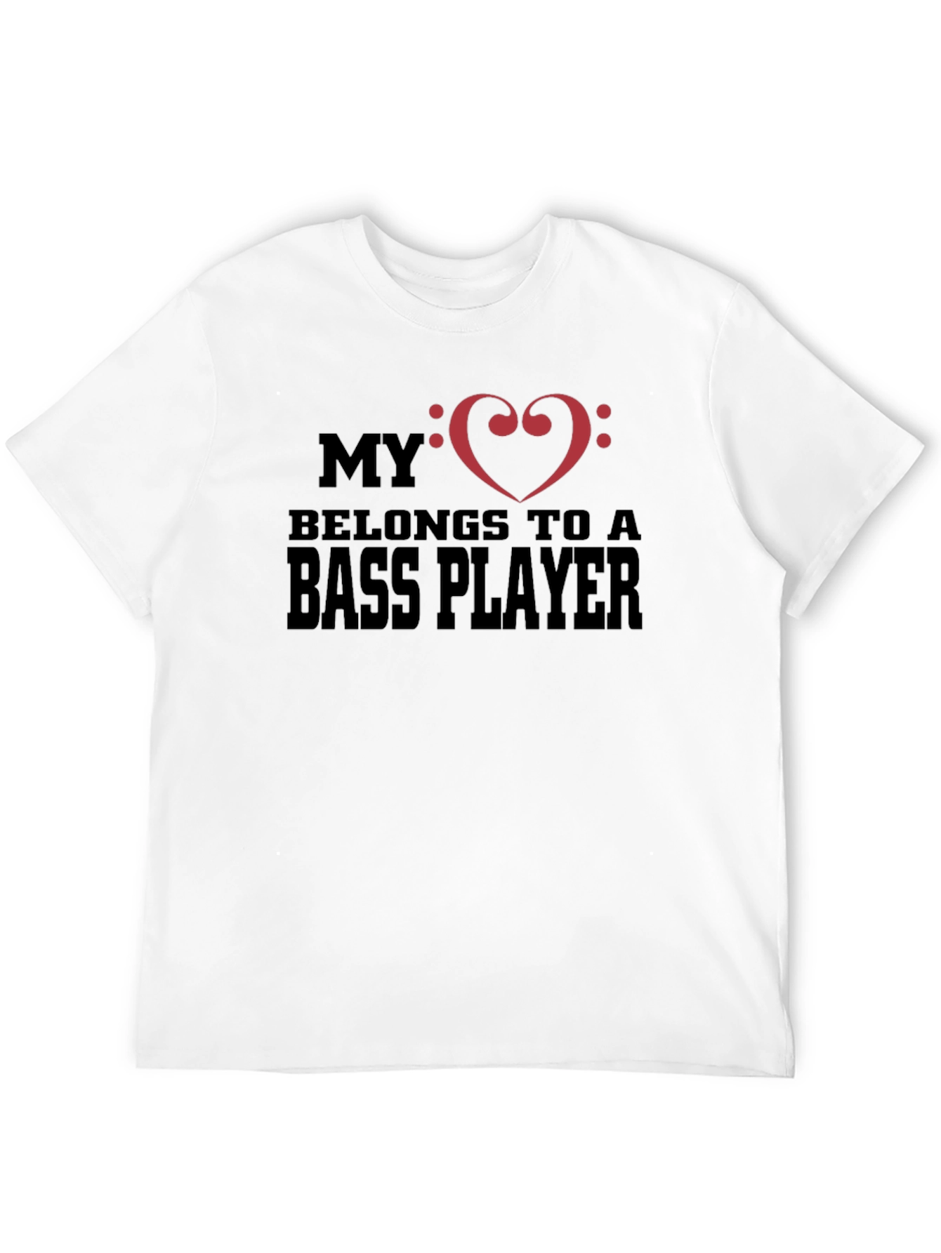 Bass Player Heart T-Shirt - Music Lover Tee