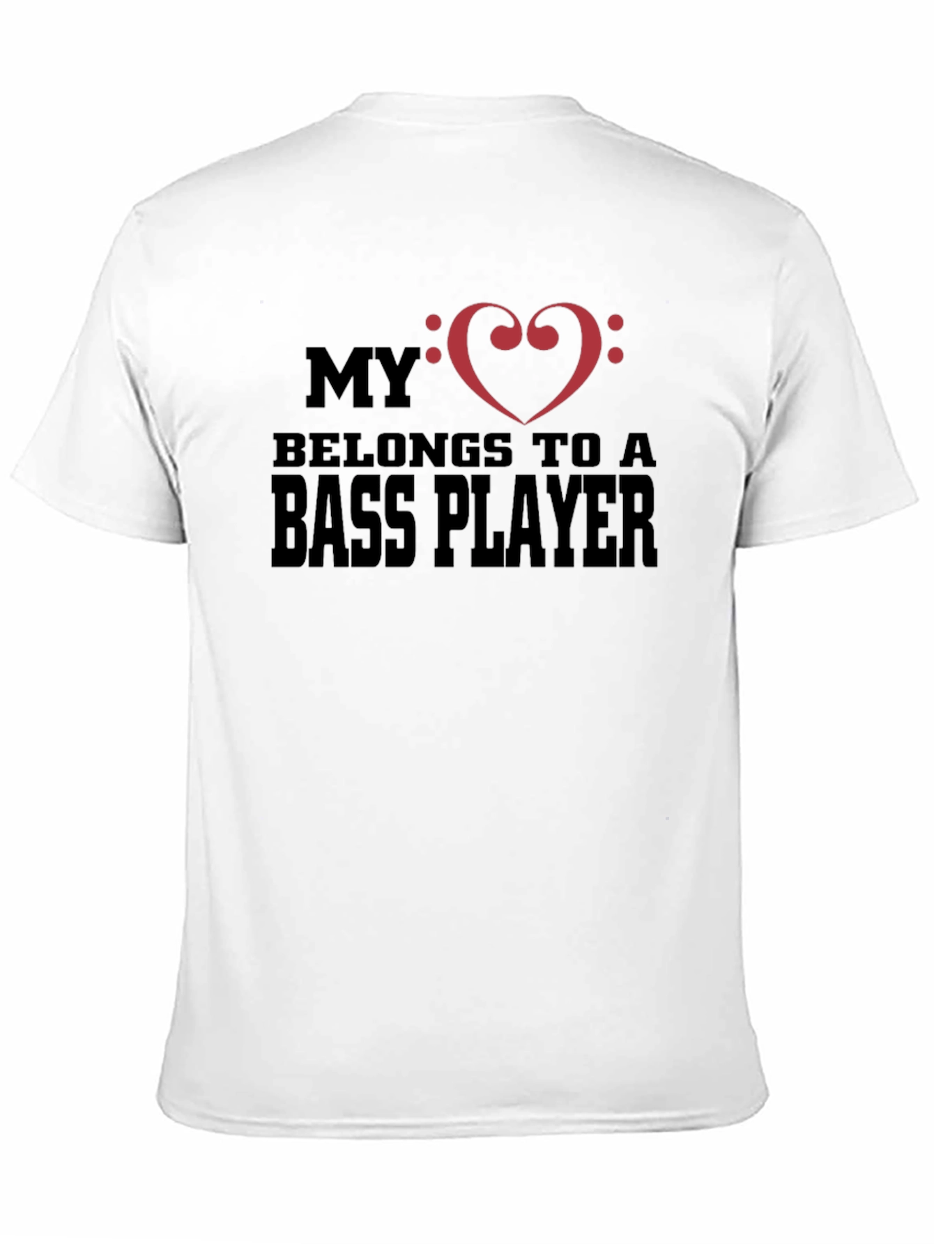 Bass Player Heart T-Shirt - Music Lover Tee