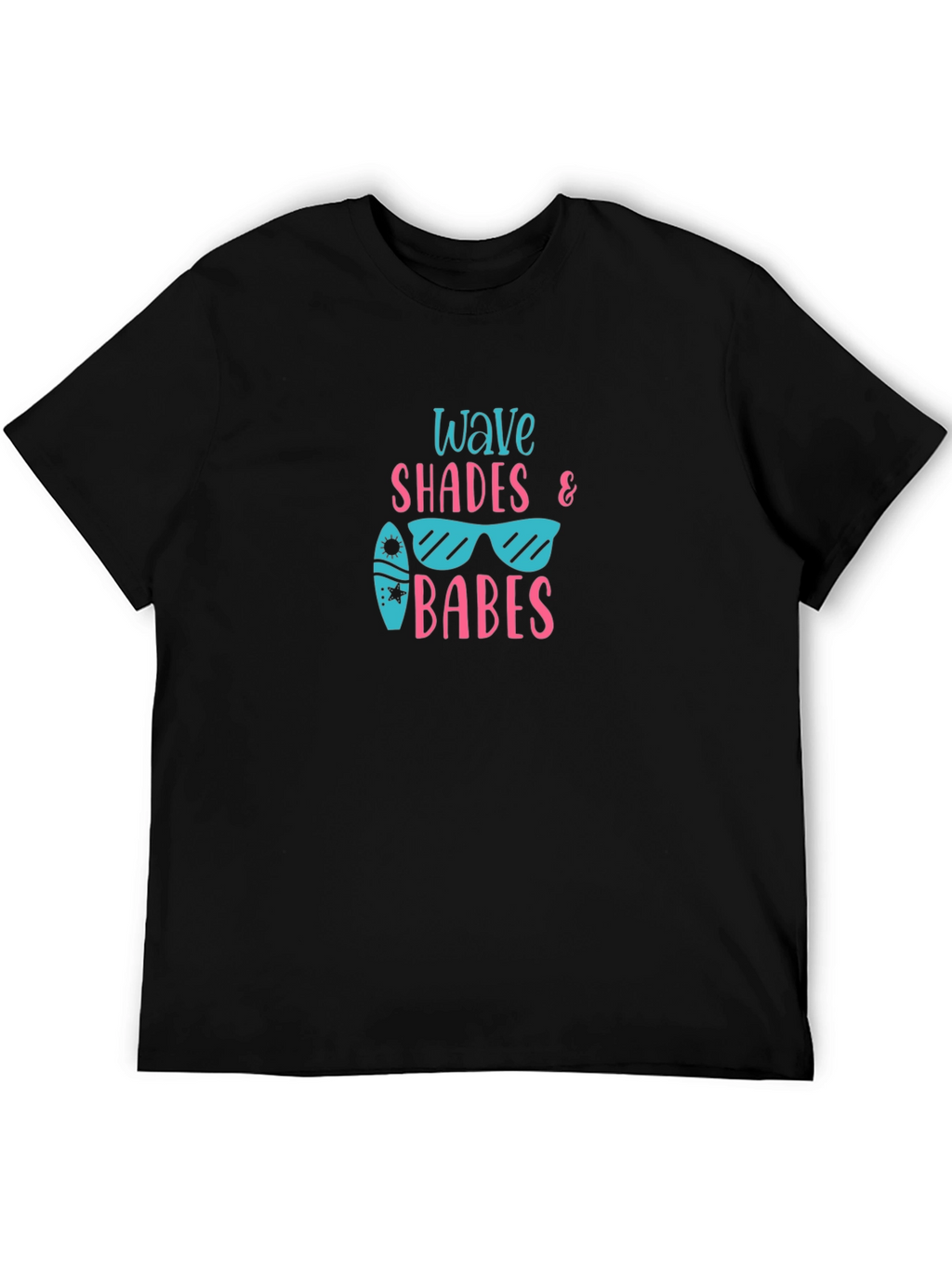 Wave Shades & Babes Black Graphic Tee