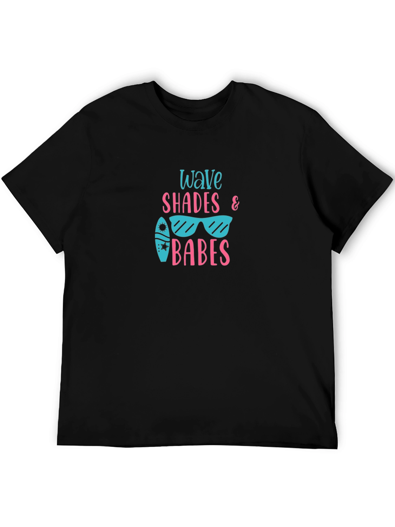 Wave Shades & Babes Black Graphic Tee