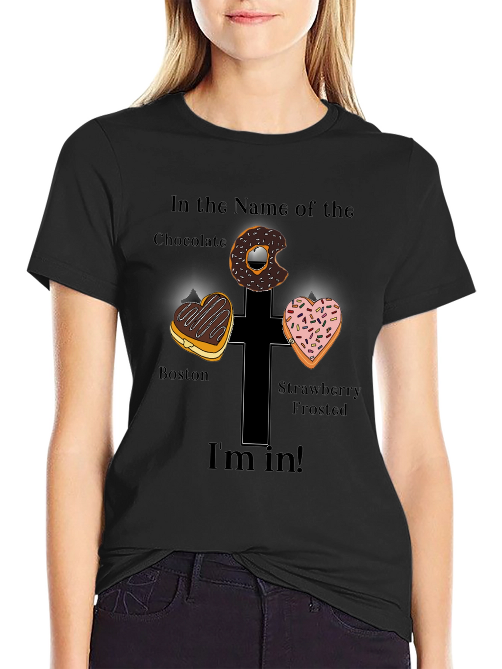 Donut Cross Graphic Tee - Im In!