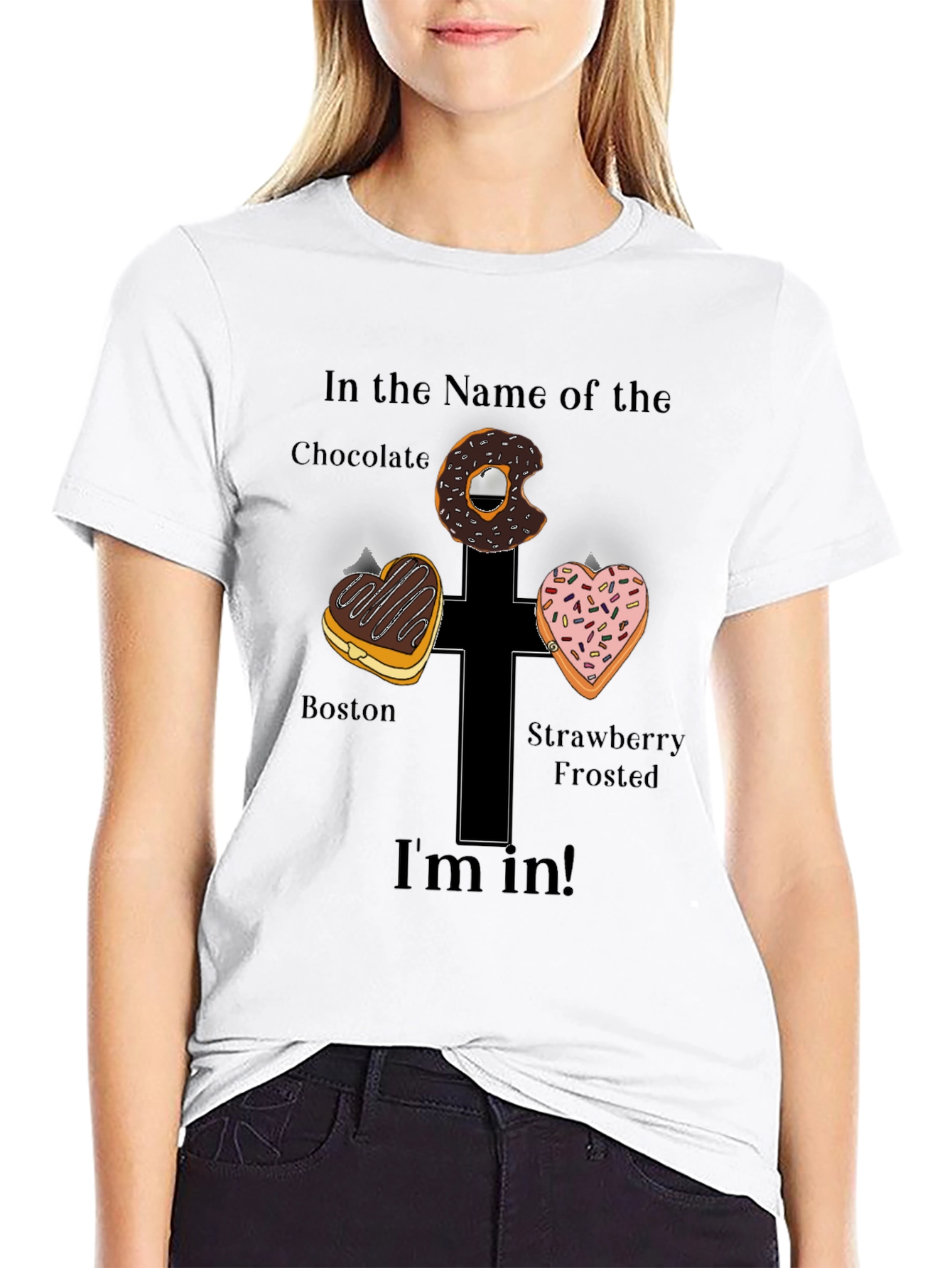 Donut Cross Graphic Tee - Im In!