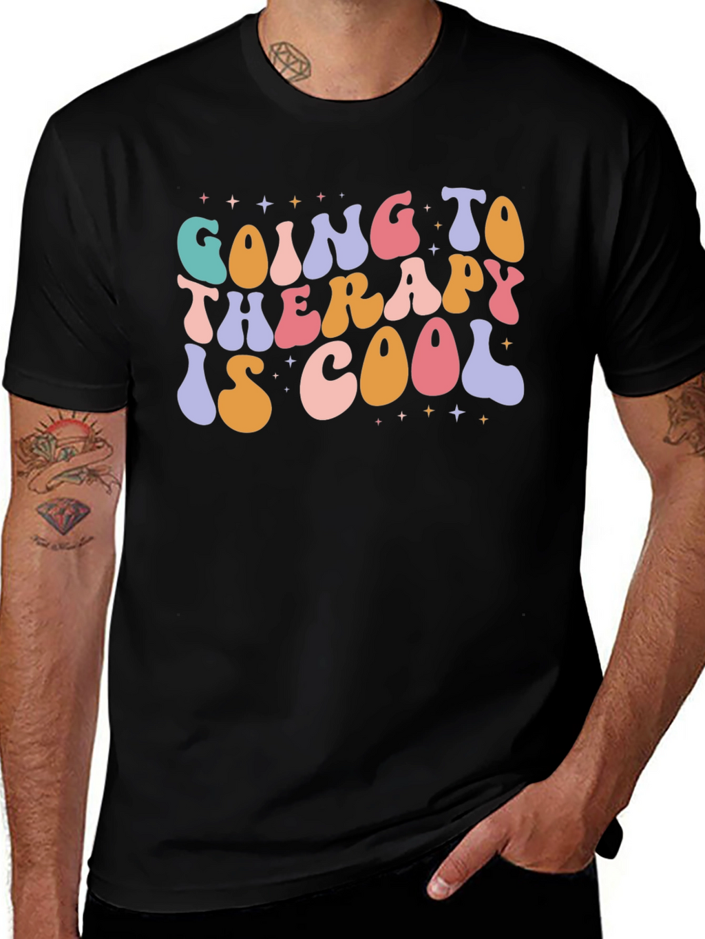 Therapy Is Cool Graphic Tee - Stylish Comfort