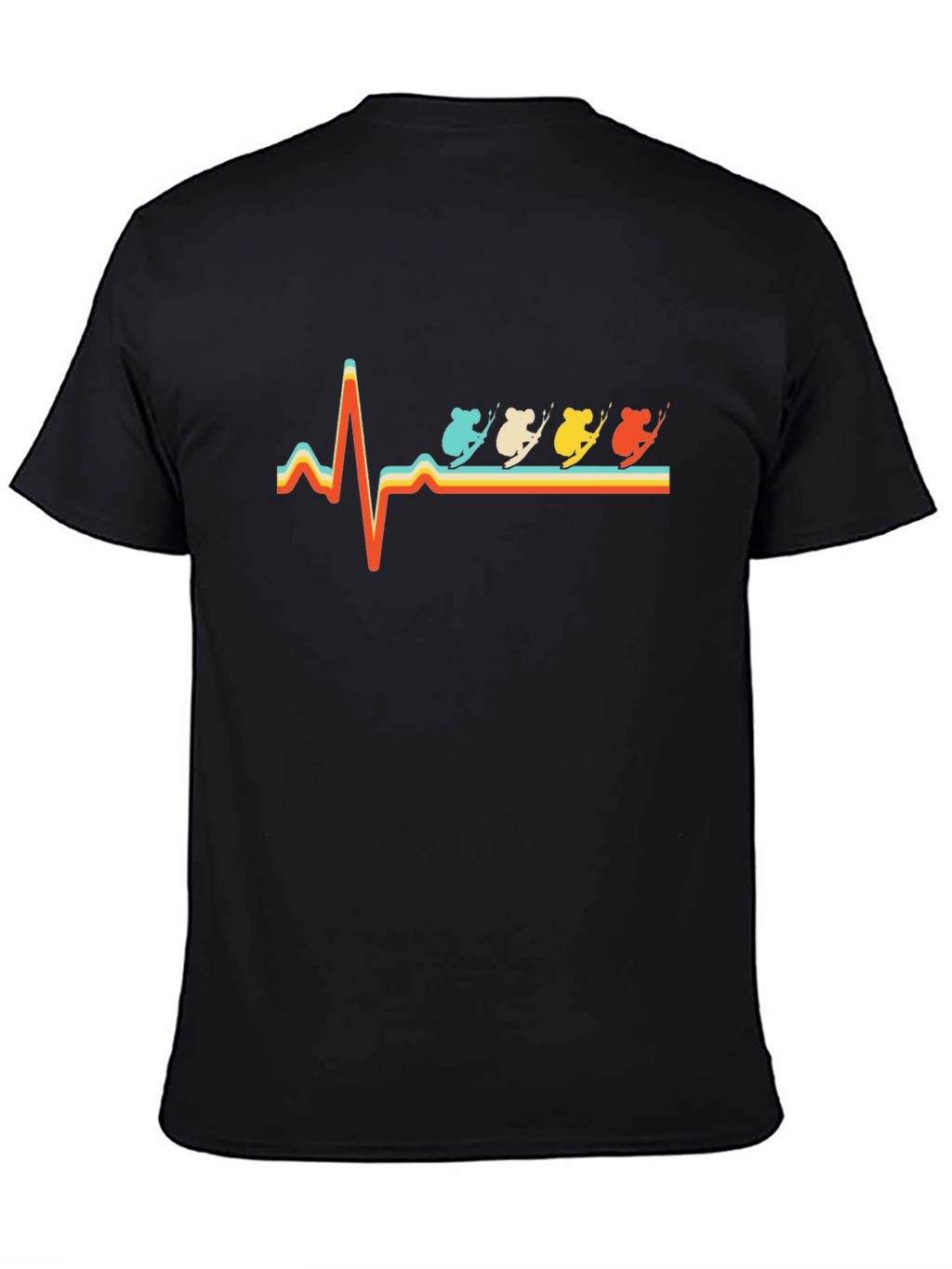 Koala Skiing Heartbeat T-Shirt