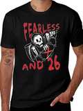 Fearless and 26 T-Shirt - Skateboard Reaper Design