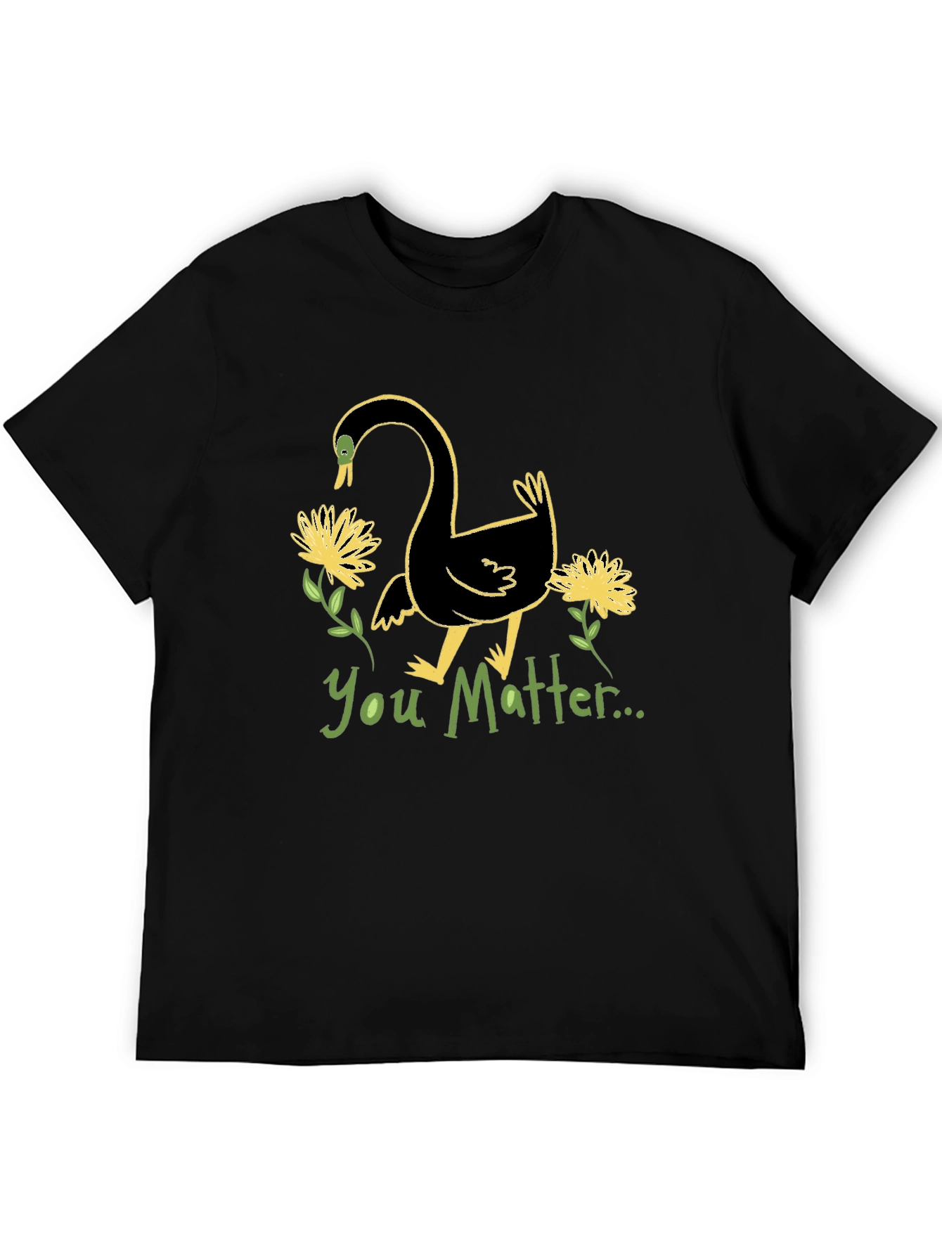 You Matter Swan Graphic Tee - Unisex Black T-Shirt