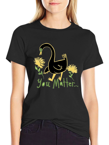 You Matter Swan Graphic Tee - Unisex Black T-Shirt