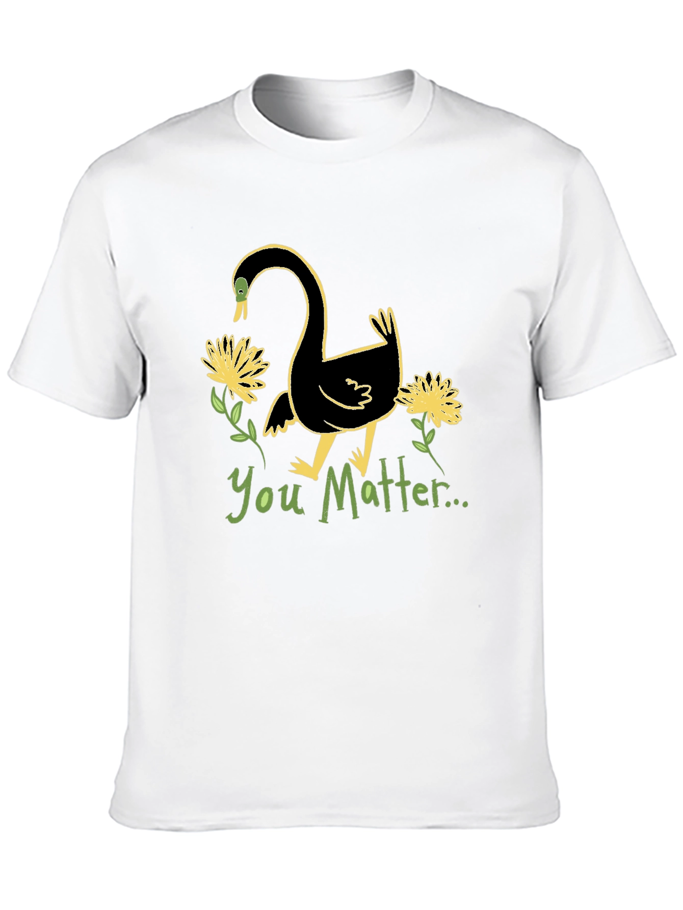 You Matter Swan Graphic Tee - Unisex Black T-Shirt