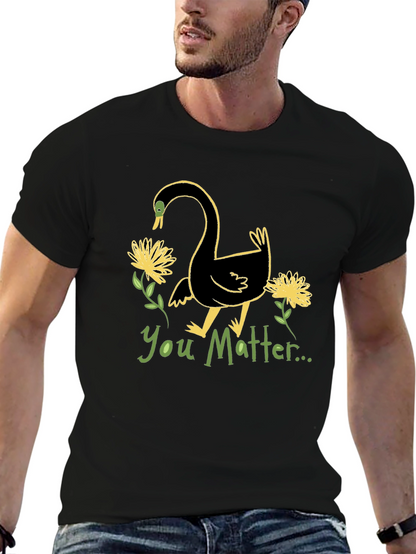 You Matter Swan Graphic Tee - Unisex Black T-Shirt