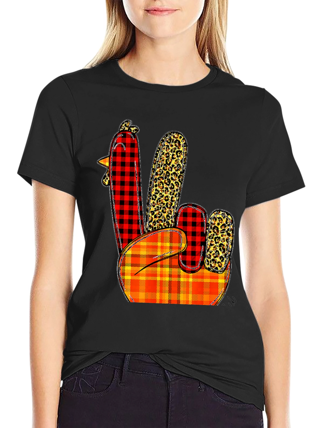 Festive Thanksgiving Turkey Hand T-Shirt
