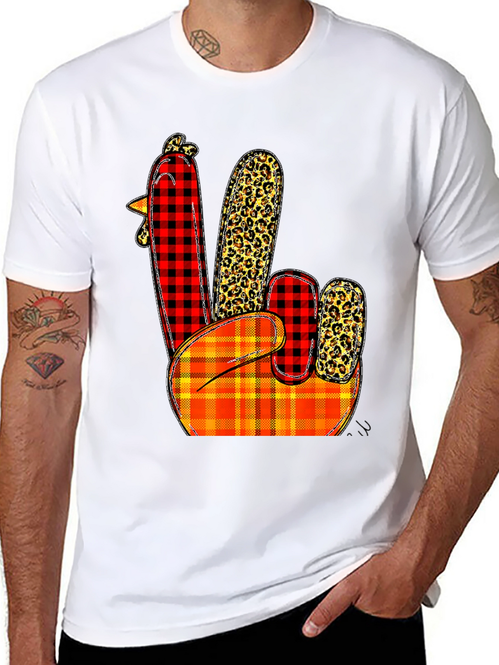 Festive Thanksgiving Turkey Hand T-Shirt