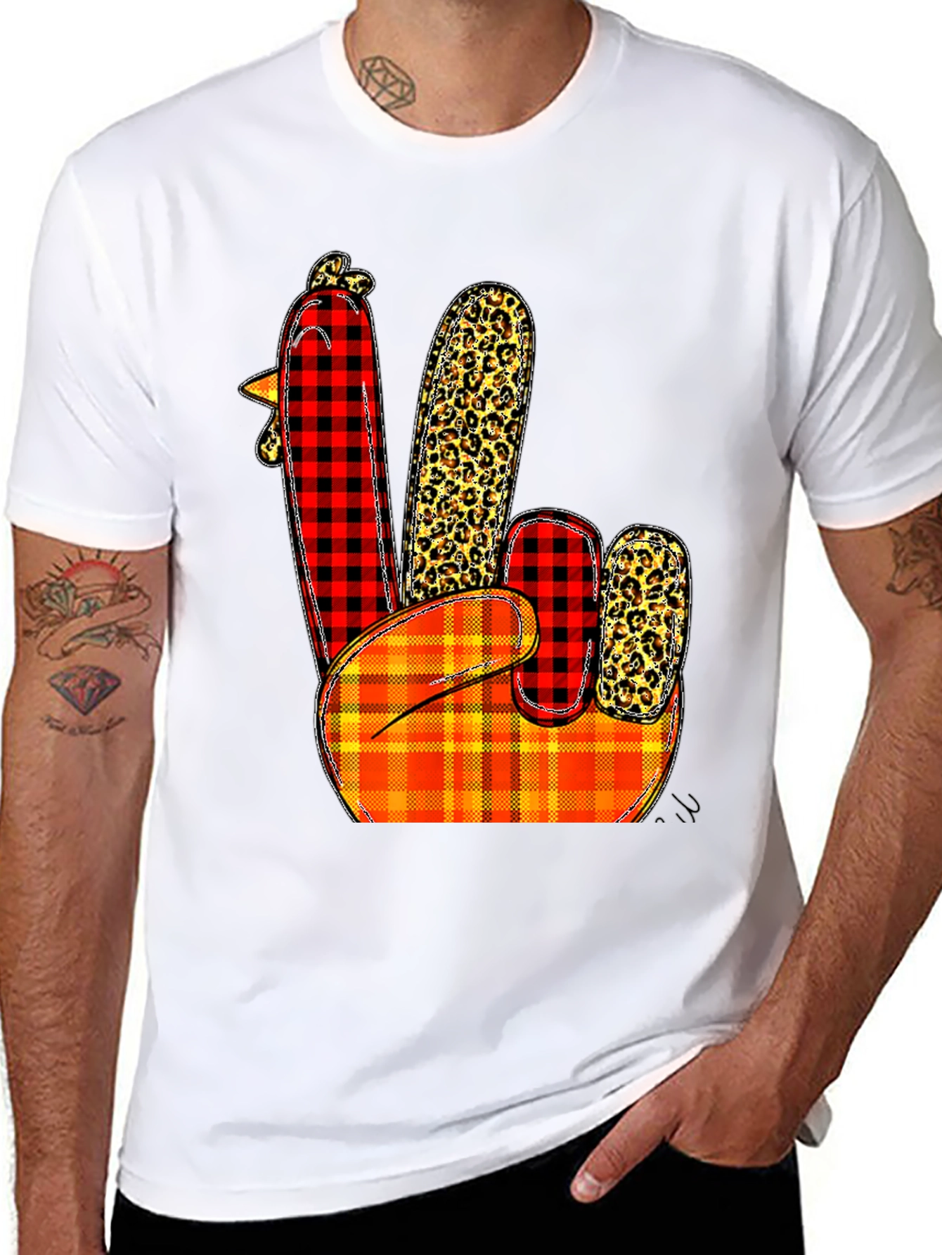 Festive Thanksgiving Turkey Hand T-Shirt