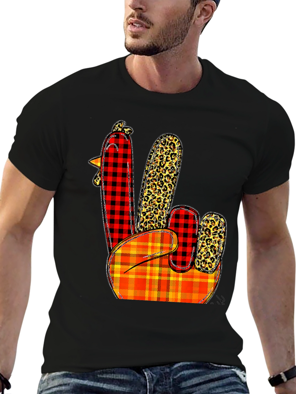 Festive Thanksgiving Turkey Hand T-Shirt