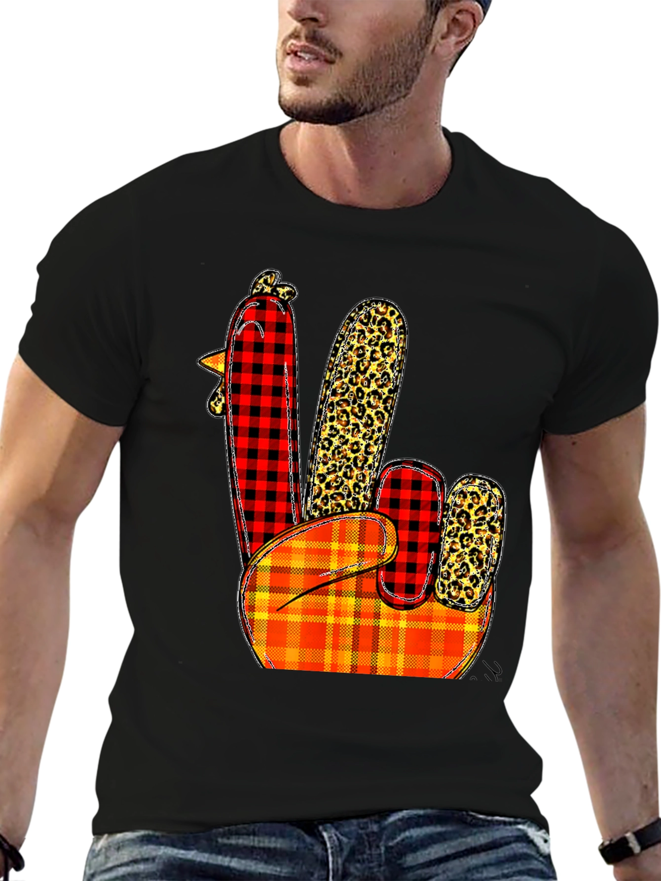 Festive Thanksgiving Turkey Hand T-Shirt