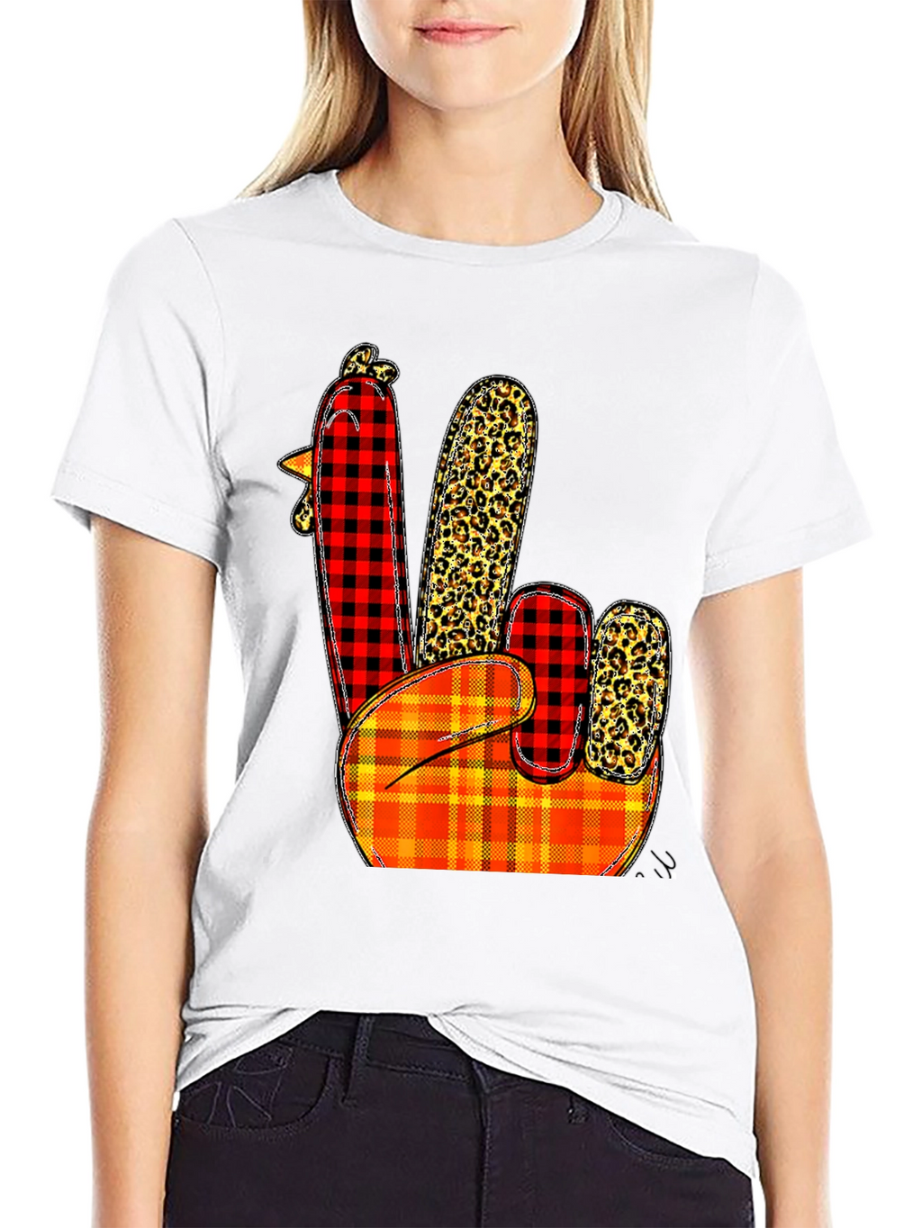 Festive Thanksgiving Turkey Hand T-Shirt