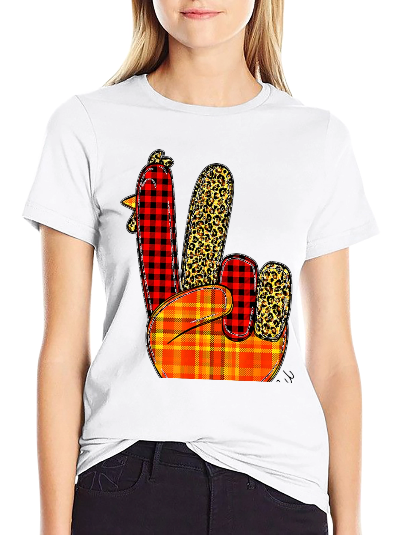 Festive Thanksgiving Turkey Hand T-Shirt