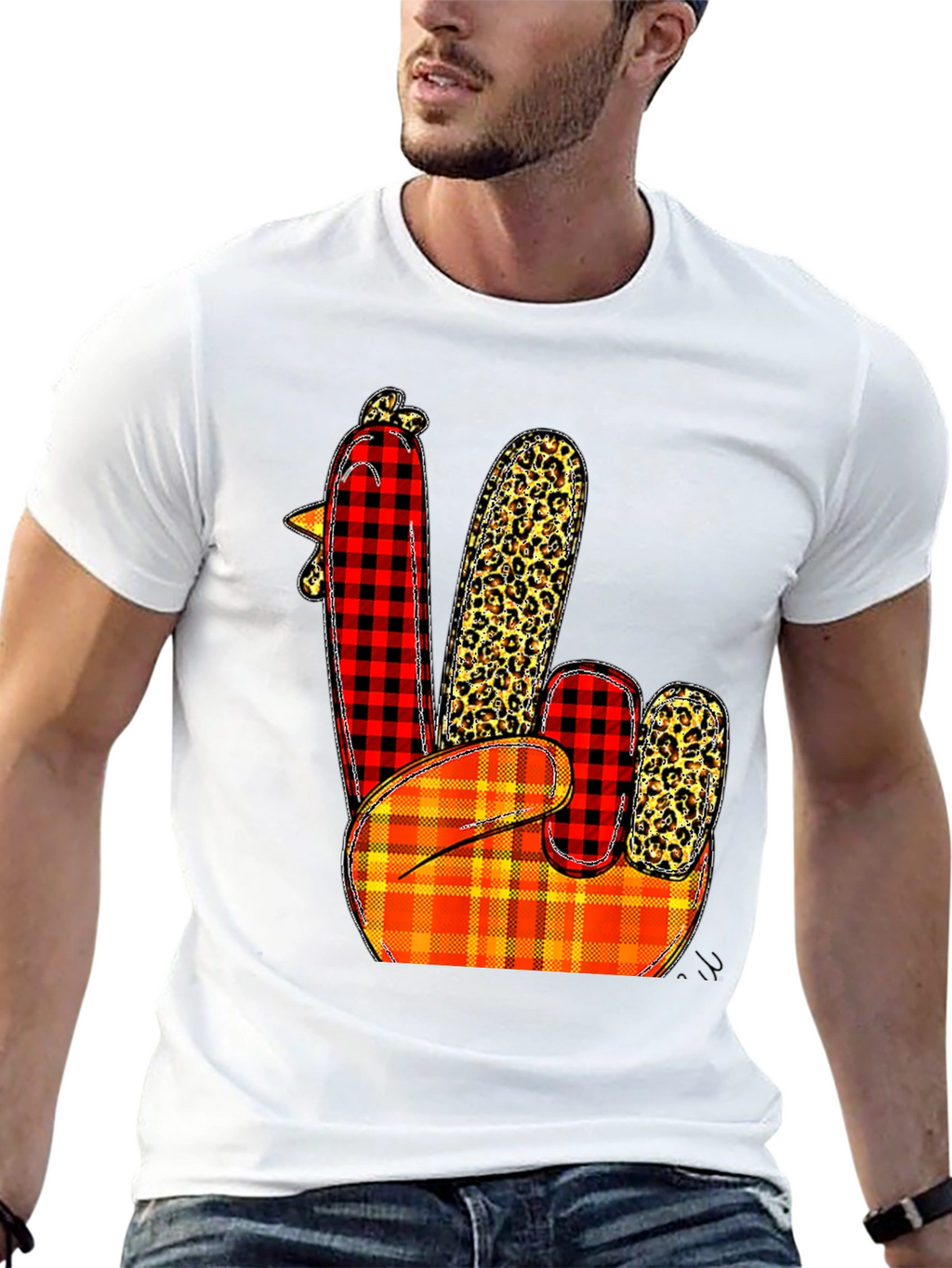 Festive Thanksgiving Turkey Hand T-Shirt