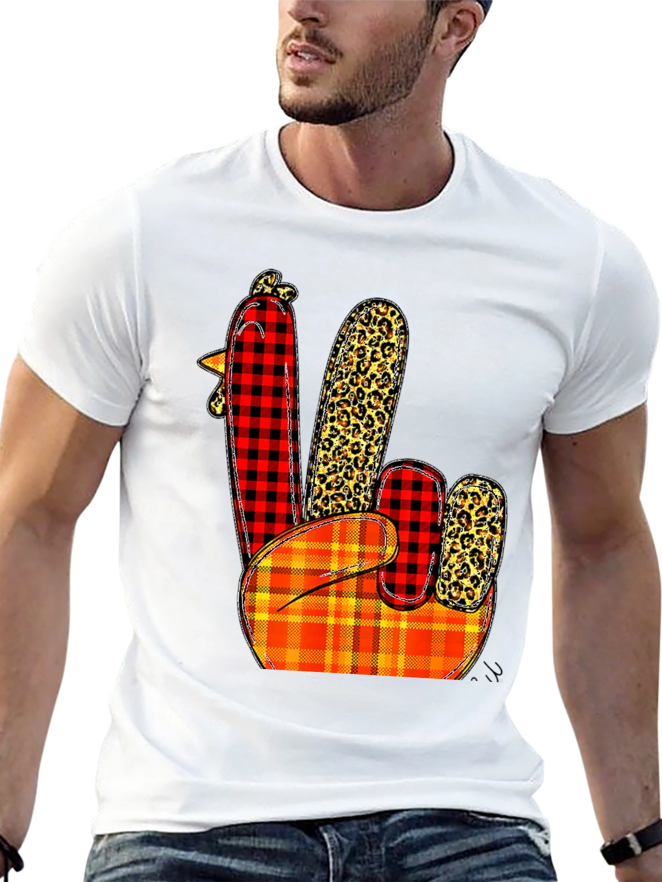 Festive Thanksgiving Turkey Hand T-Shirt