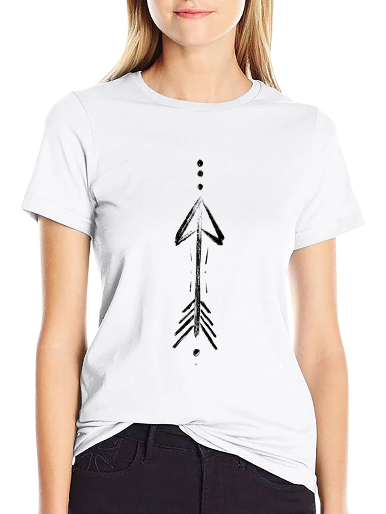 Modern Arrow Graphic Black T-Shirt